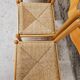 Set de 4 chaises en pin et jonc vintage