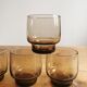 Service of 6 smoked glass water glasses
