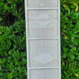 Wicker rattan screen 3 white flap