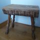 Upcycled brutalist stool, side table, bedside table in solid oak