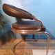 Fauteuil cuir Giotto Stoppino 1970s