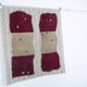 Wine Color Vintage Textile Wall Hanging, Handwoven Tapestry, 106x116 Cm