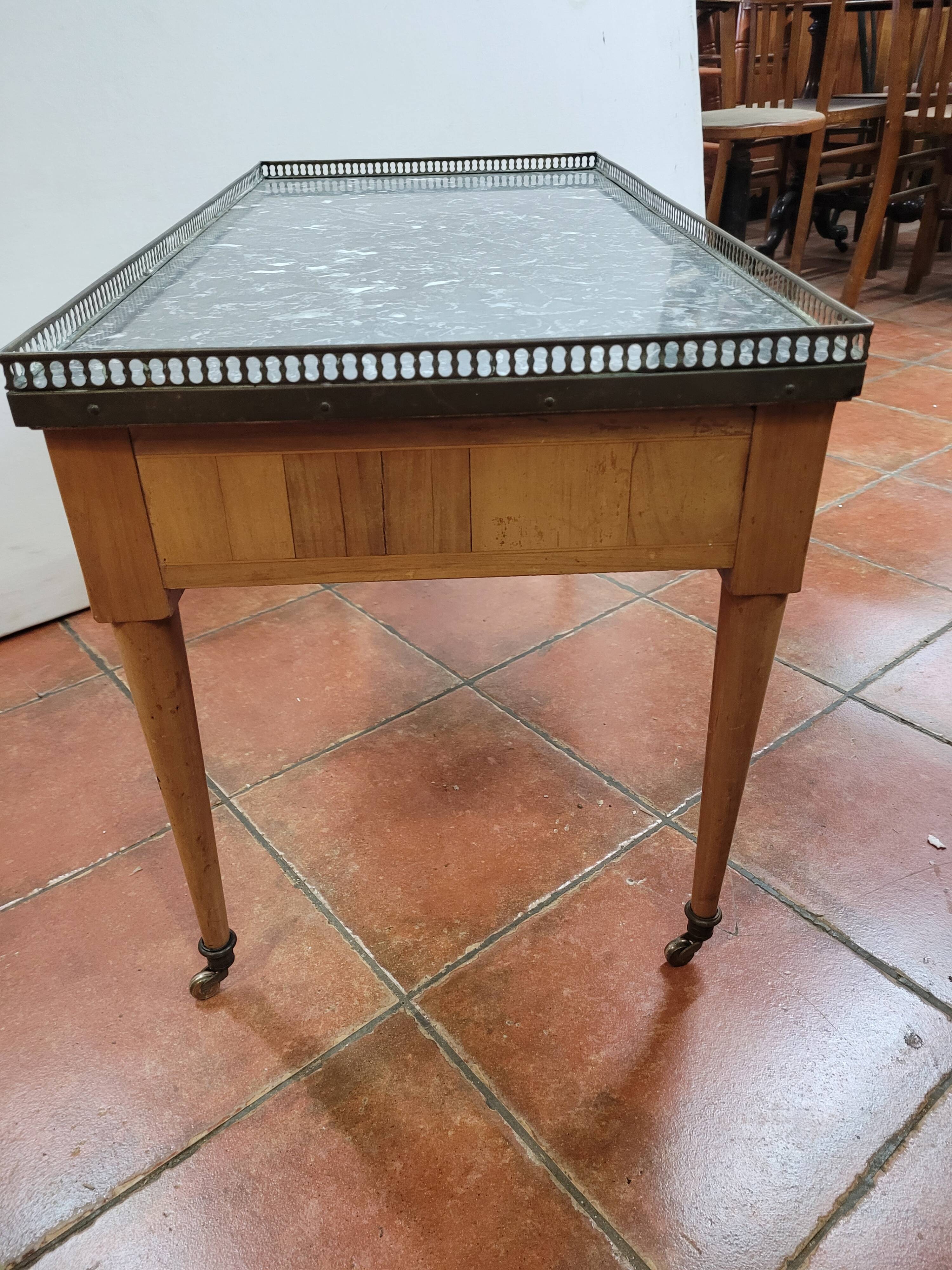 Louis XVI style cherry wood coffee table