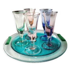 Ensemble digestif, 6 verres liqueur