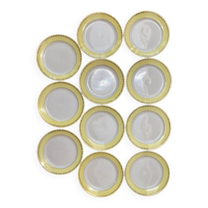 11 assiettes plates luneville