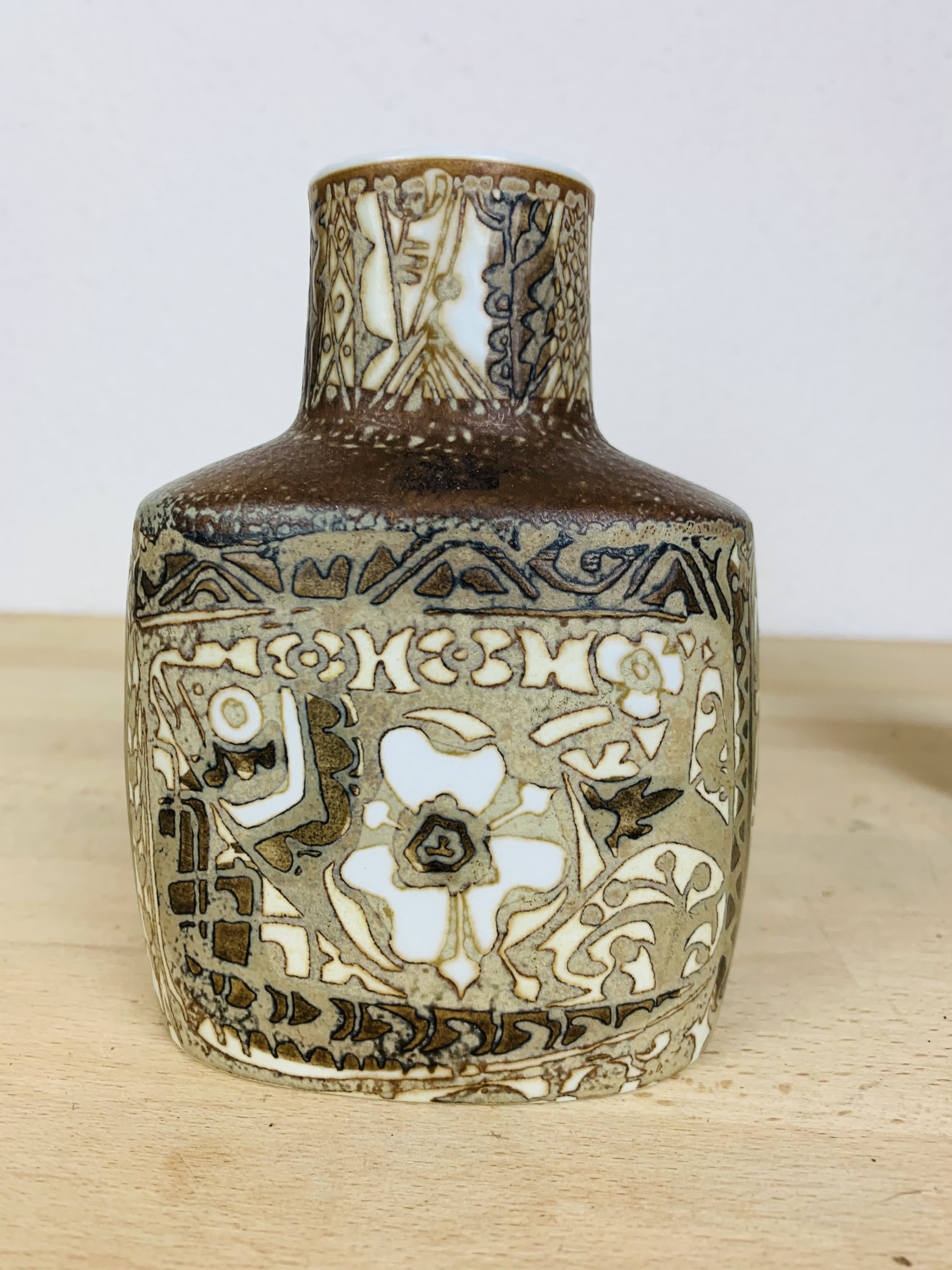 Pair of Royal Copenhagen Fajance vases by Nils Thorsson