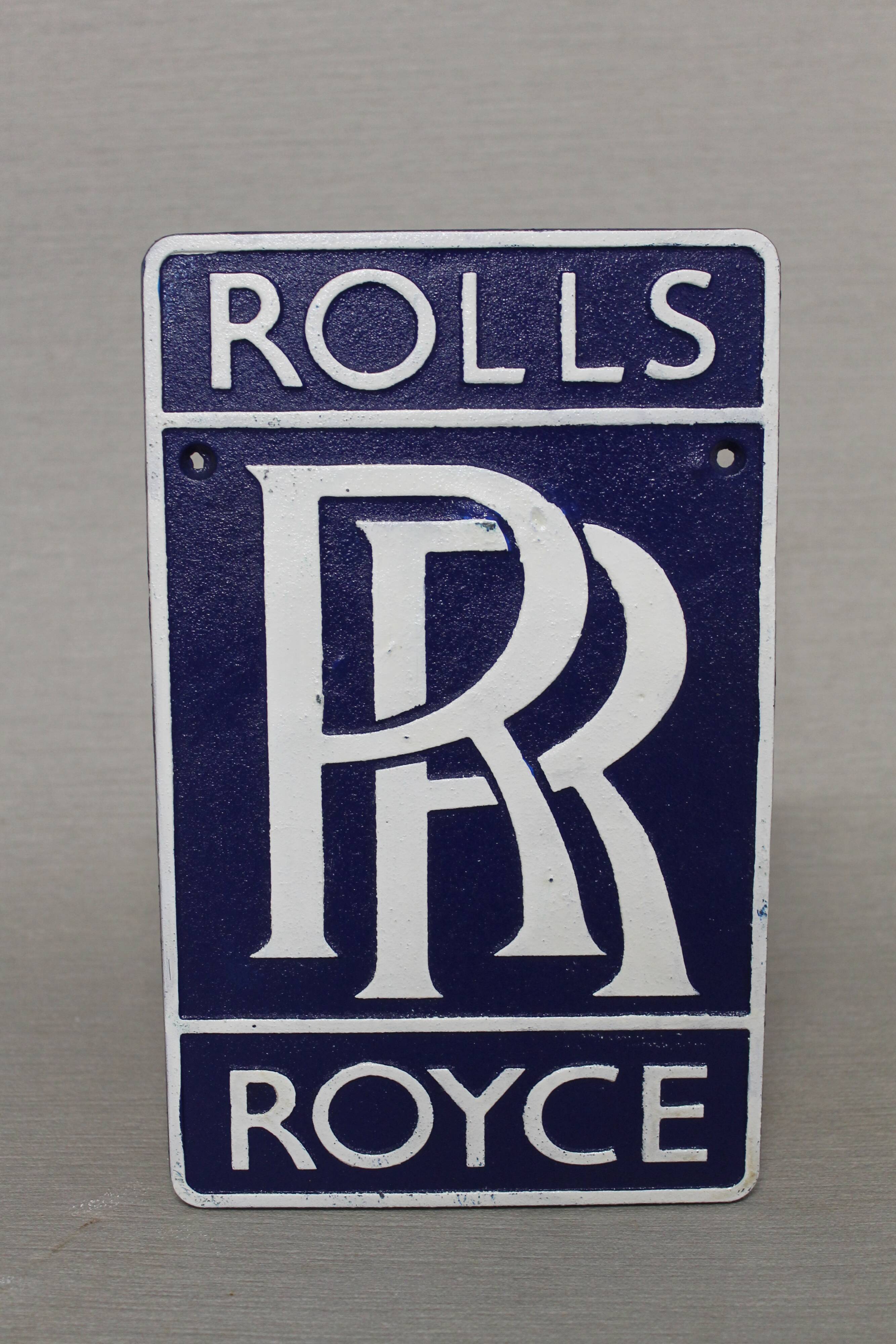 Plaque en fonte - Rolls Royce
