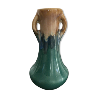 Green ceramic vase