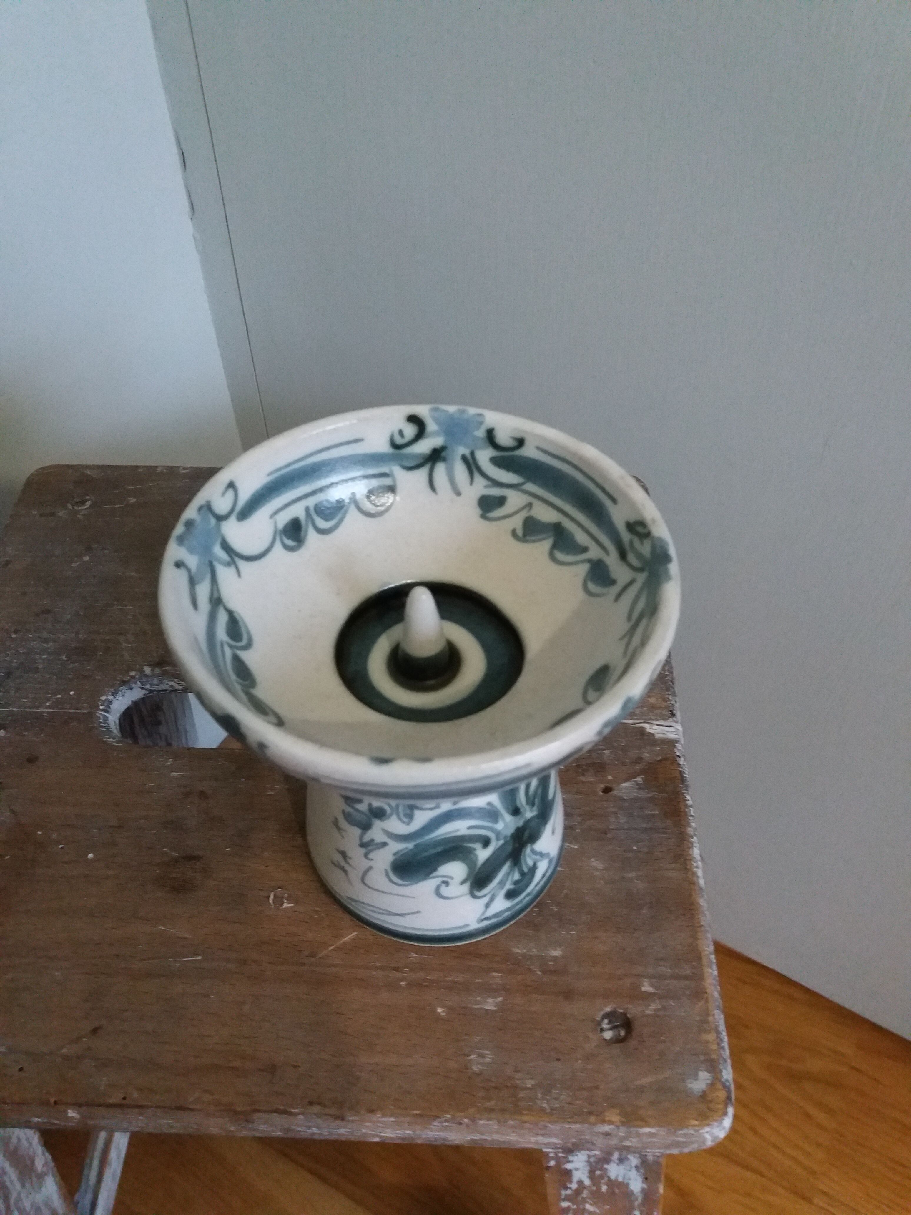 Keraluc Quimper candlestick picnic signed