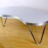 Bean coffee table, vintage American style, Formica metal, 1970s