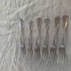 6 forks in vintage silver metal