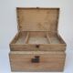 Two boxes clear solid wood patinated early 20th century