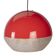 Red plastic ball space age pendant lamp