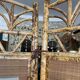 Vintage screen bamboo and rice straw