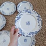 Six dessert plates earth of iron