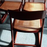 Suite of 6 chairs sleigh Baumann vintage redone