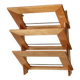 Wall-mounted magazine rack in varnished plywood, 80s/90s