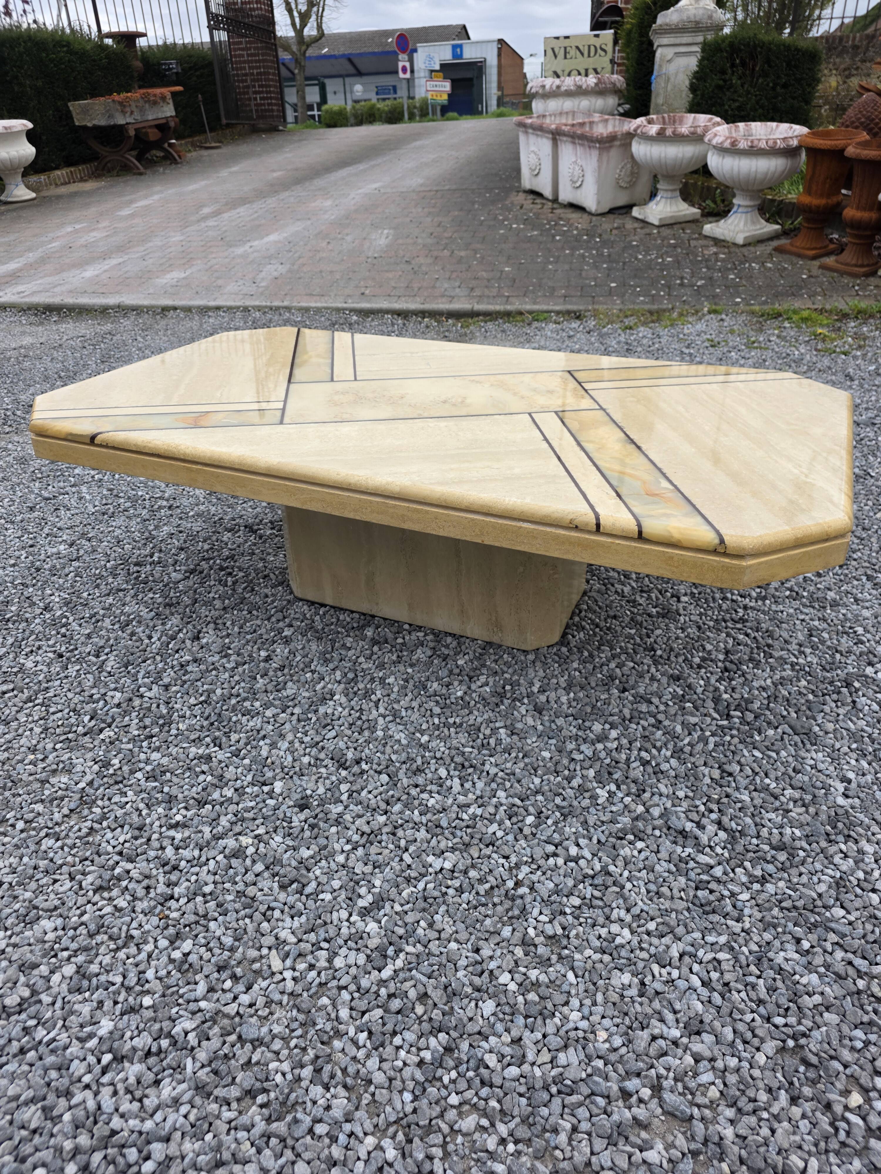 Travertine coffee table from the 70s/80s.