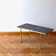 Italian green marble and brass coffee table 1950