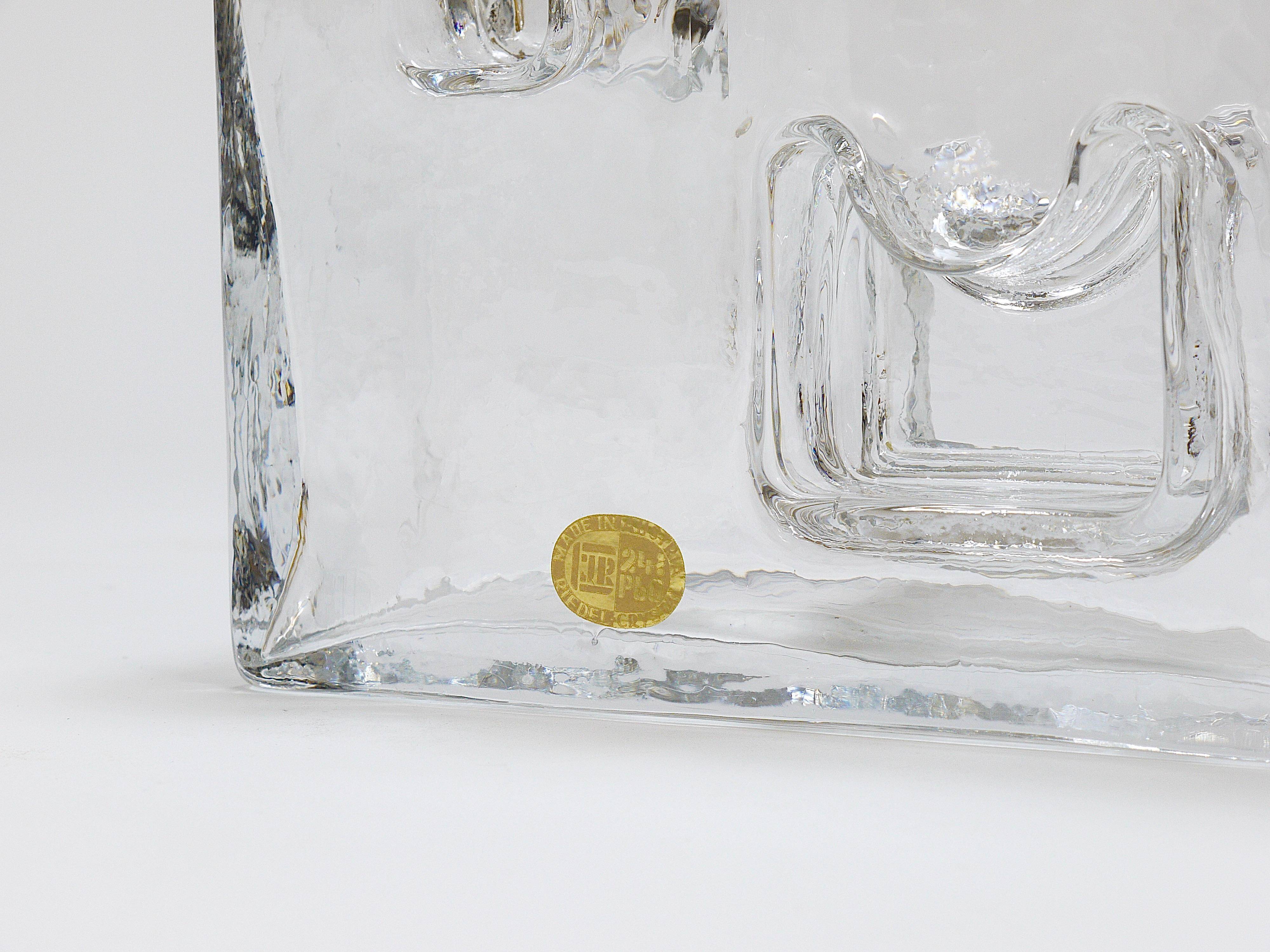 Ice Op Art glass vase by Claus Josef Riedel, Austria, 1970s