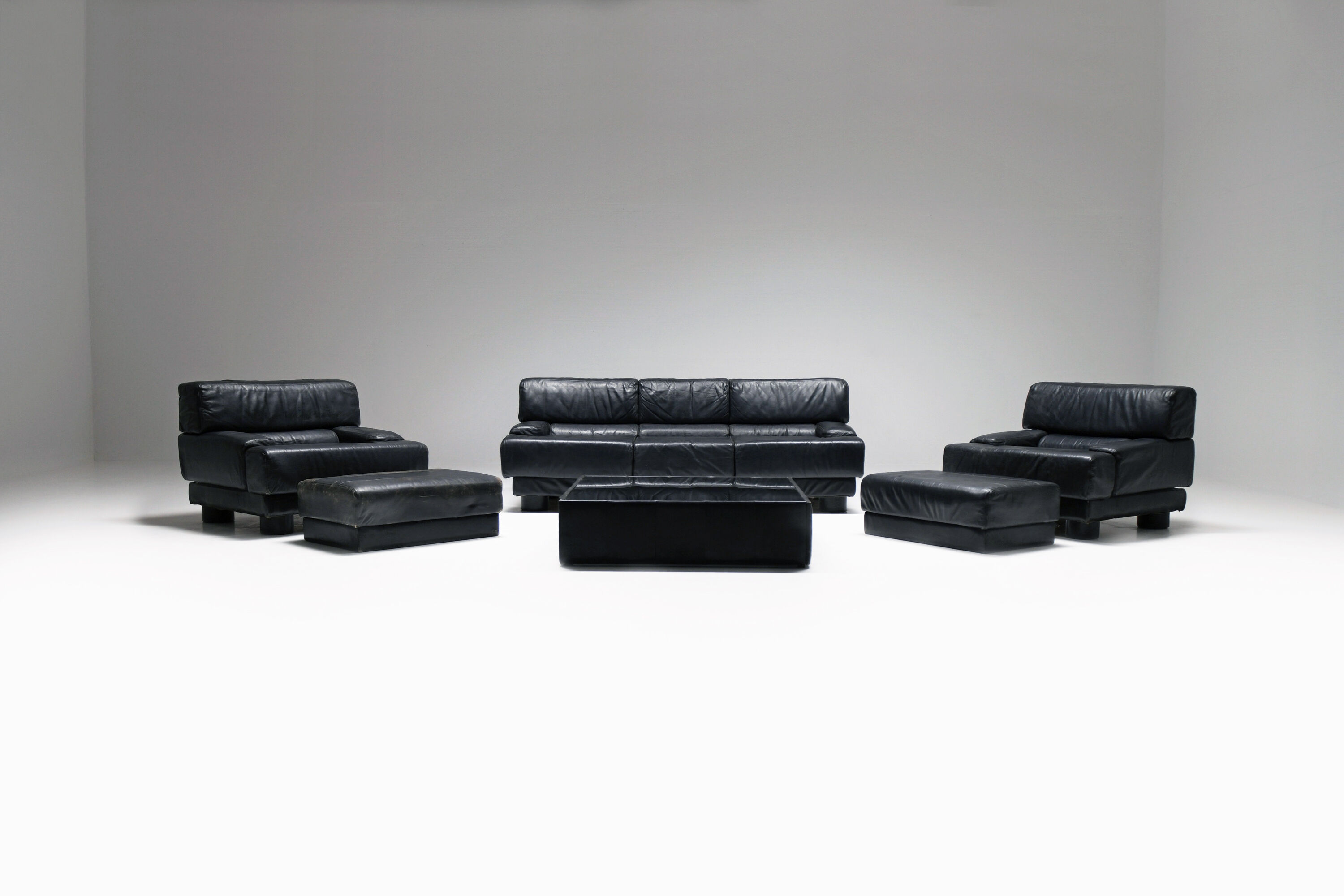 Living room set by Percival Lafer in leather Lafer SA Brazil