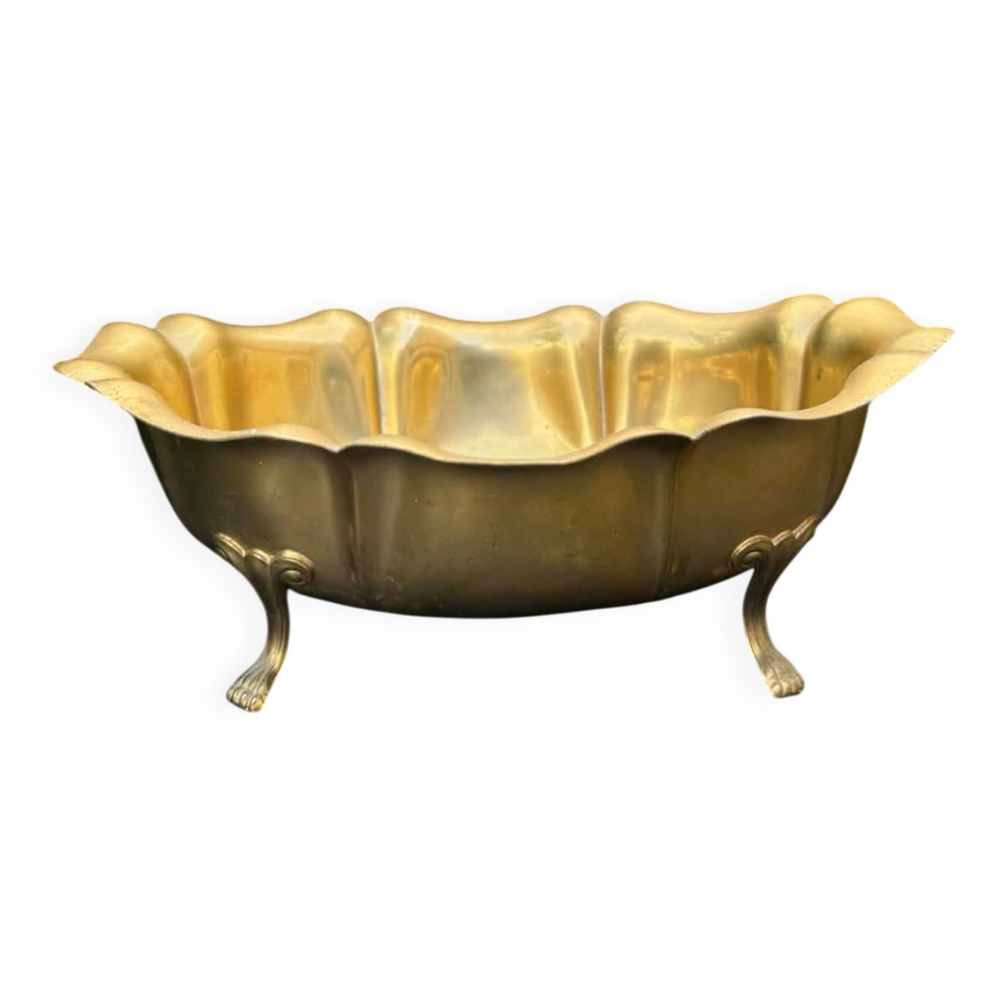 Brass centrepiece tray in Louis XV style.