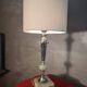Onyx marble lamp 1970, new linen shade 53x23.