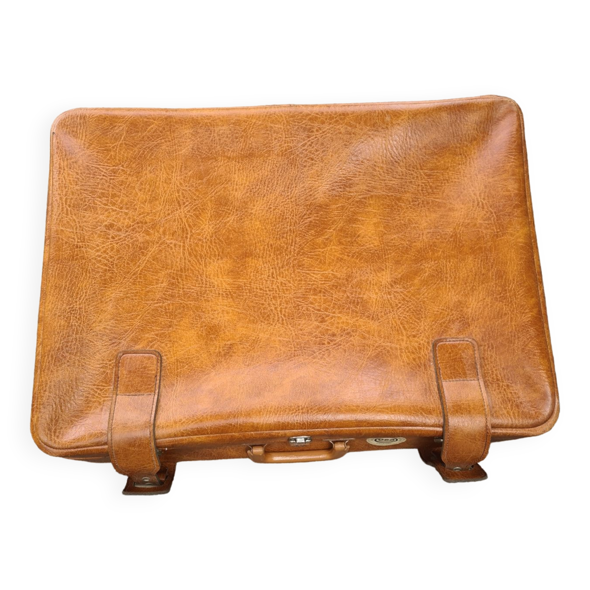 Old leatherette suitcase