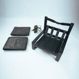 Chaises longues brutalistes avec repos-pieds de Sonja Wasseur, années 1970