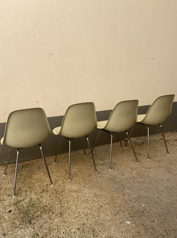 4 chaises DSX par Ray & Charles Eames pour Herman Miller 1970