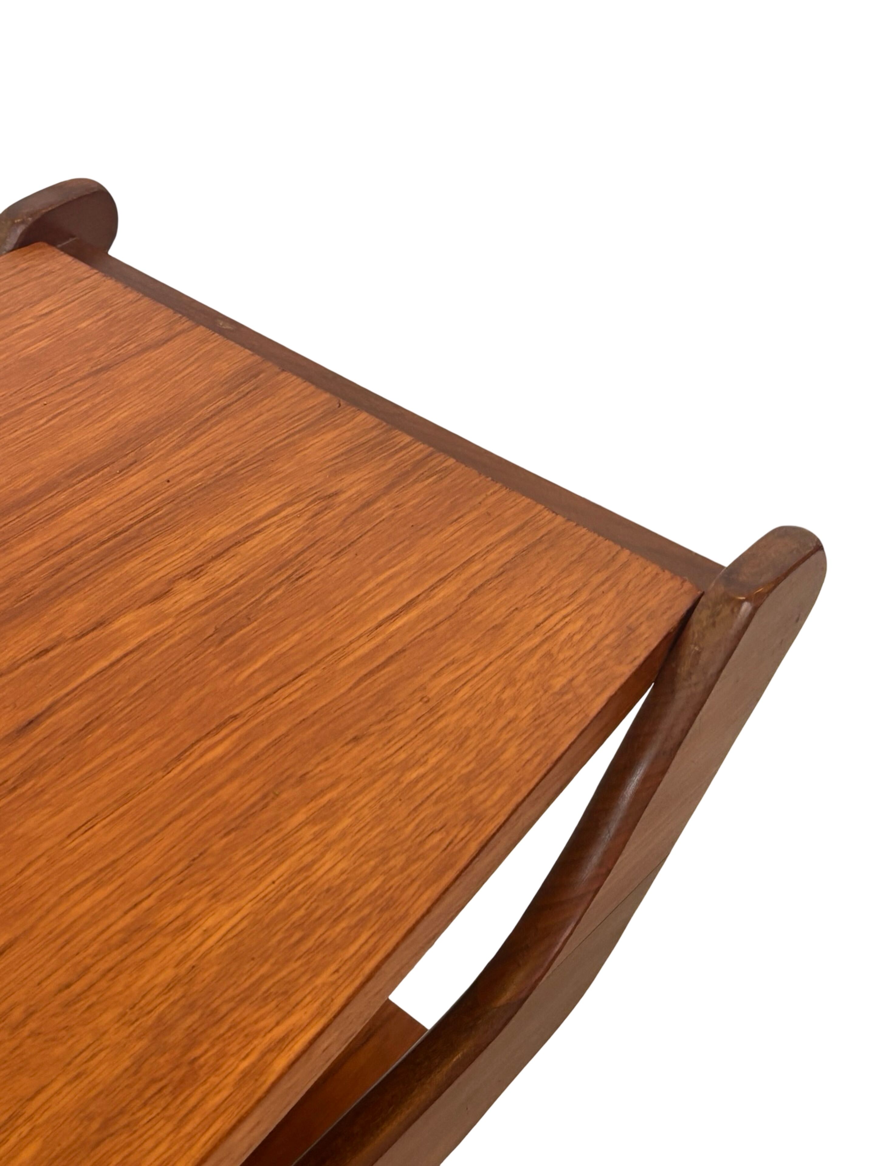 Vintage coffee table teak veneer 1960s design
