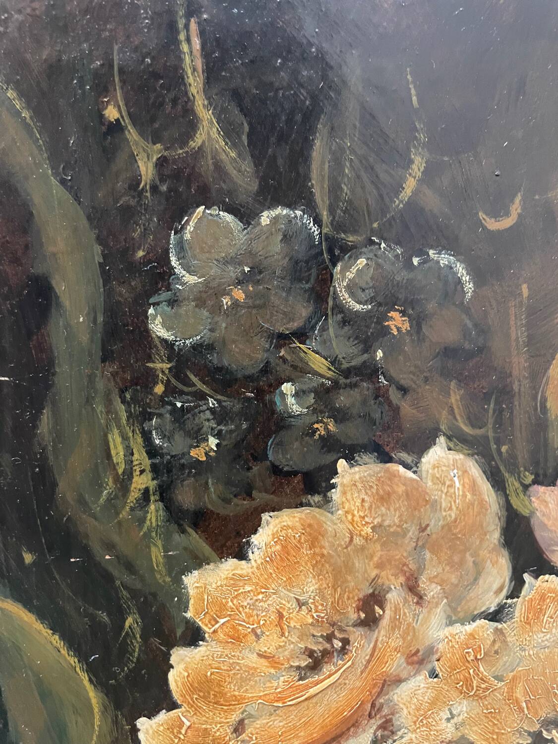 Still life painting with flowers