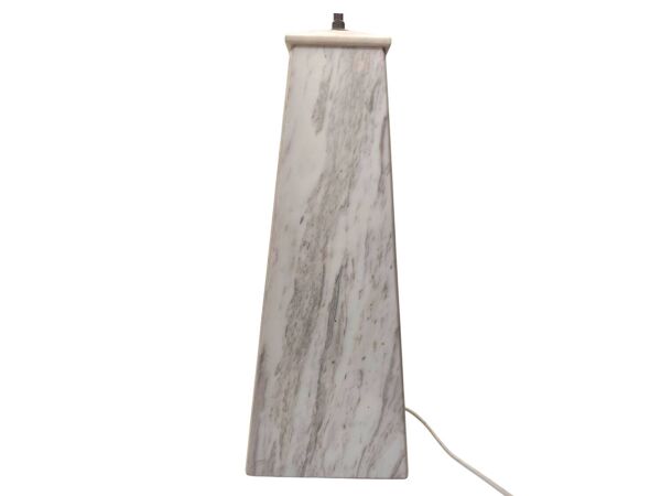 Lampe de table en marbre du milieu du XXe siècle – Design fuselé élégant
