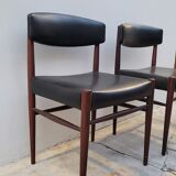 Pair of vintage teak Scandinavian chairs 1950