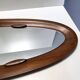 Oval Wall Mirror with a Beech Frame, Italy