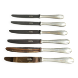 6 table knives – Silver plated – Frionnet François et Cie