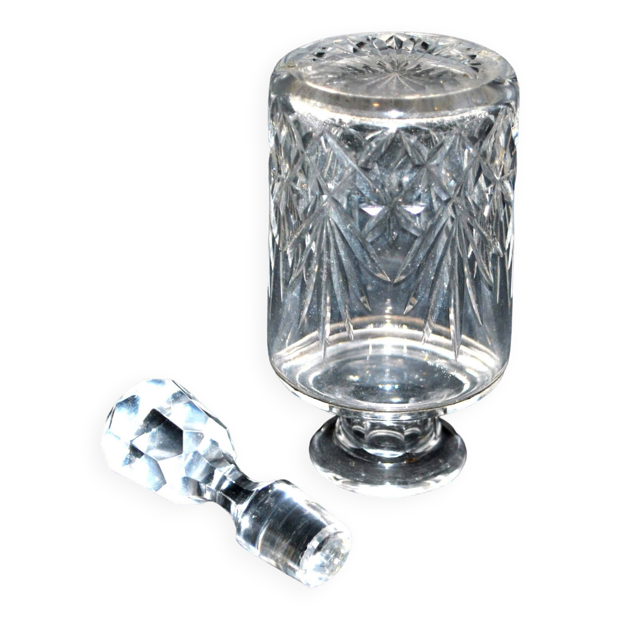 Carafe - Saint-Louis crystal toilet bottle, cut Massenet model