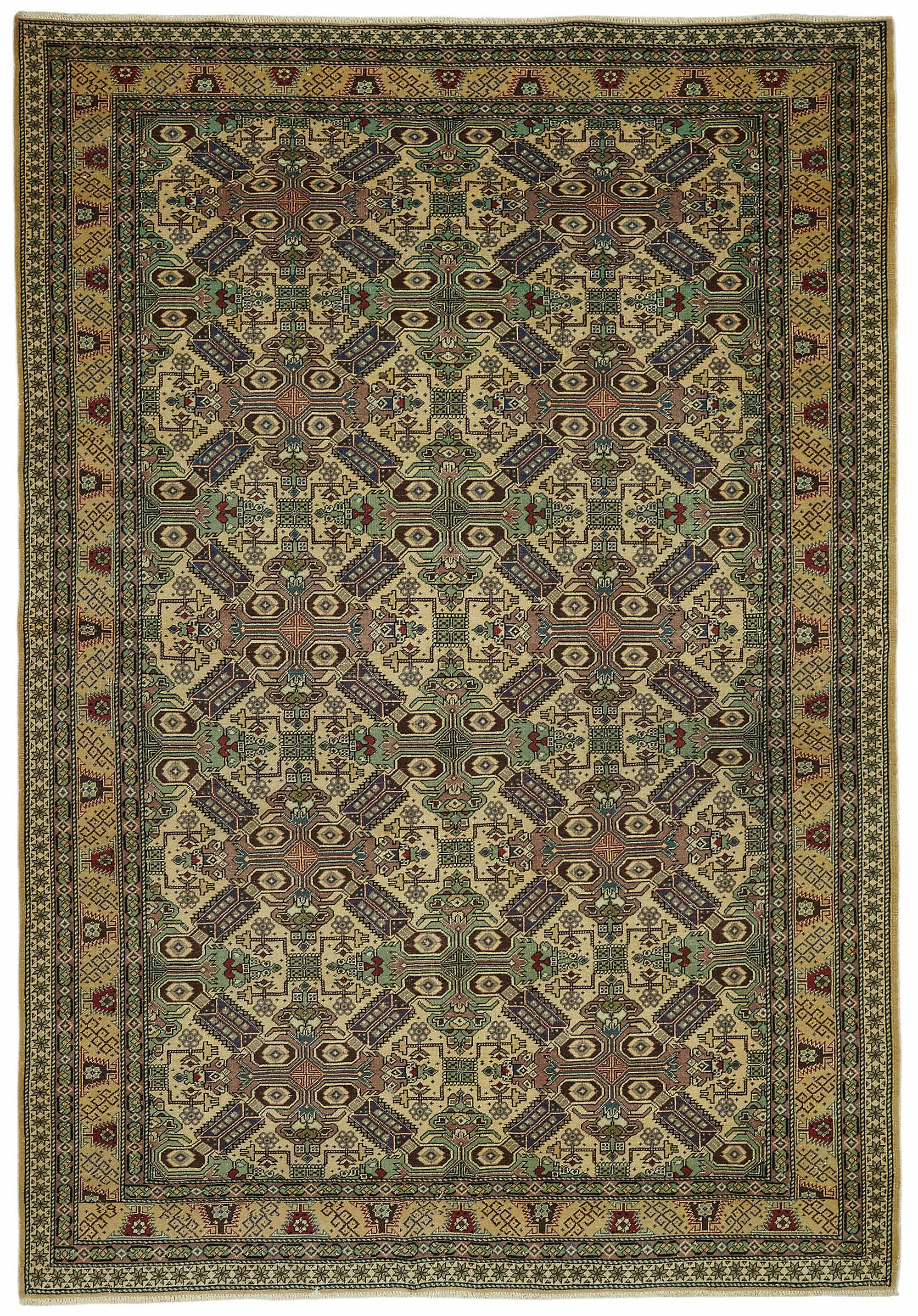 Turkish Wool Vintage Kayseri Rug 195 cm x 288 cm