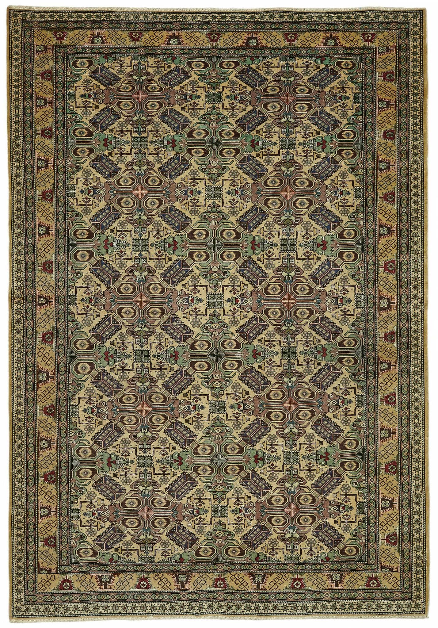 Turkish Wool Vintage Kayseri Rug 195 cm x 288 cm