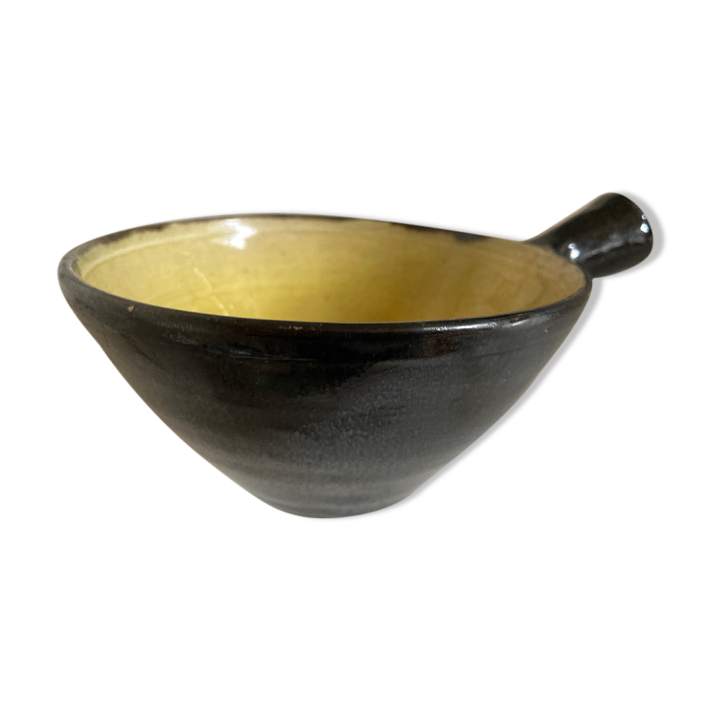 Signed mid century 1960 glazed earth cup