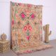 Tapis marocain vintage en laine colorée