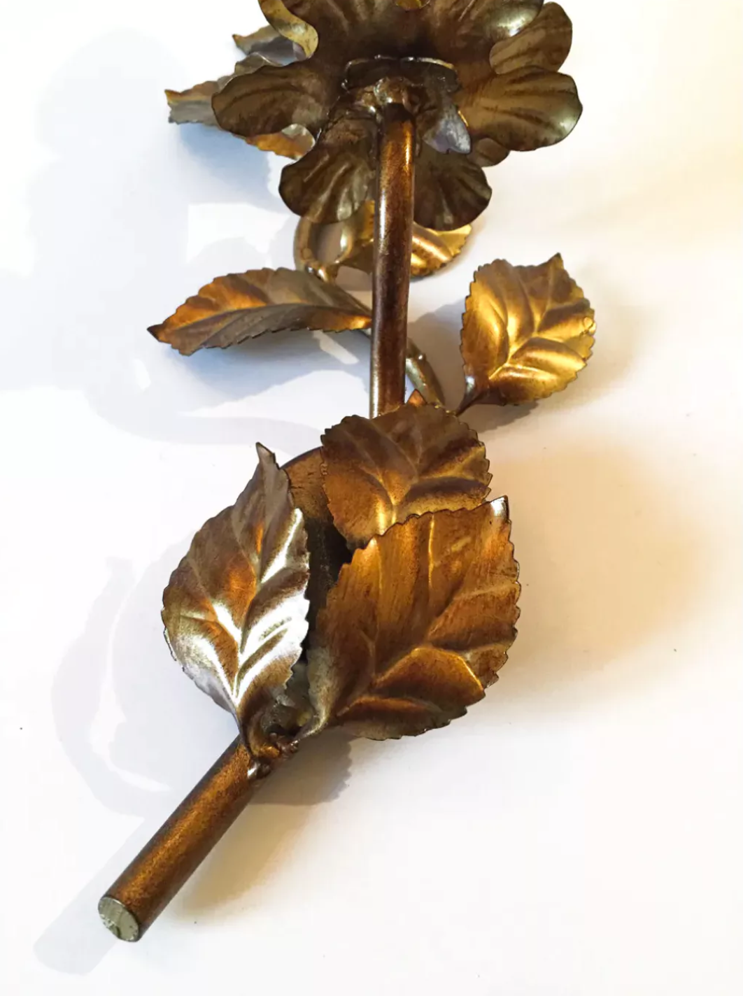 Duo of floral wall lamps