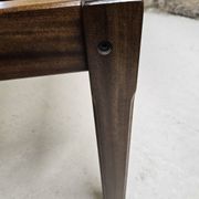 Teak coffee table with smoked glass 1970"