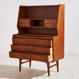 Restored teak bureau desk