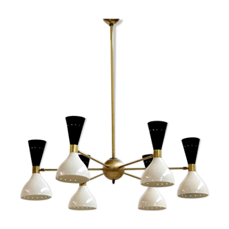 Lustre italien en laiton 6 bras