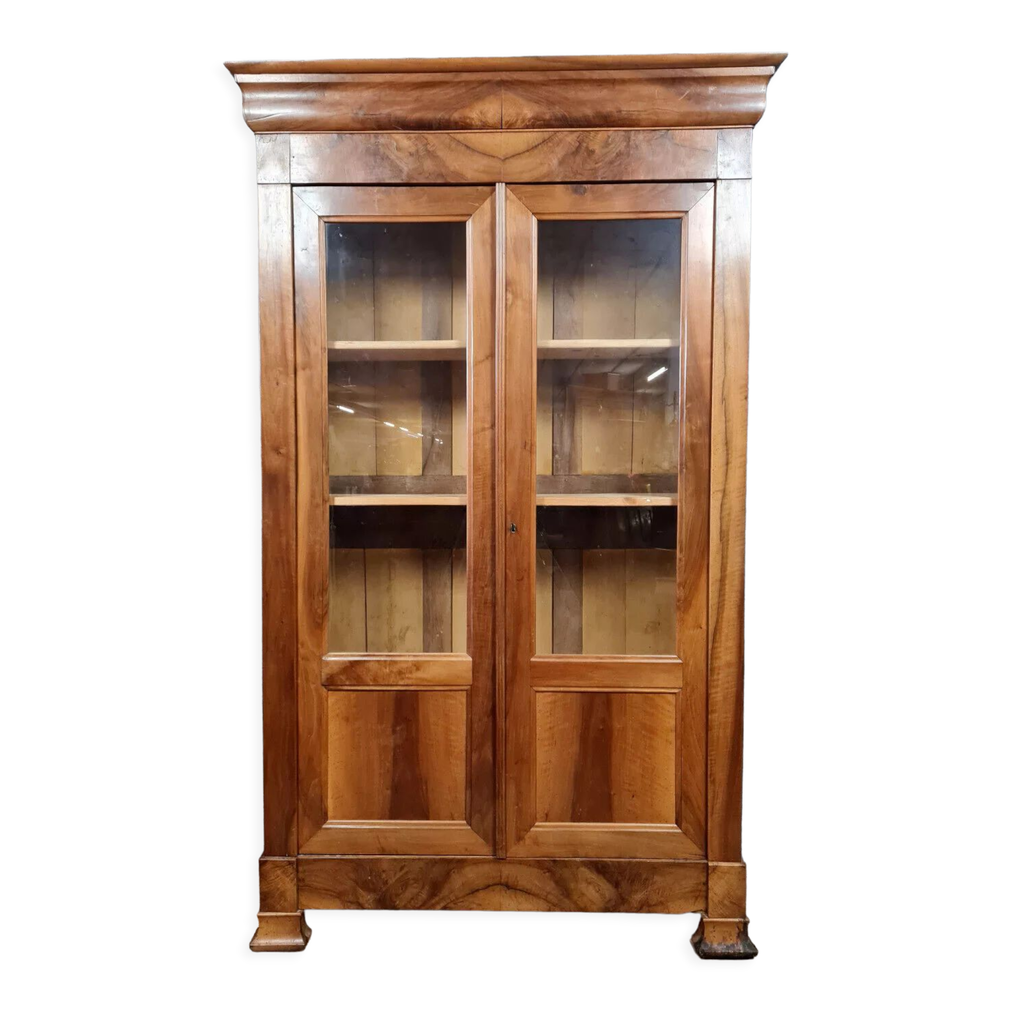 Louis Philippe walnut period library circa 1830