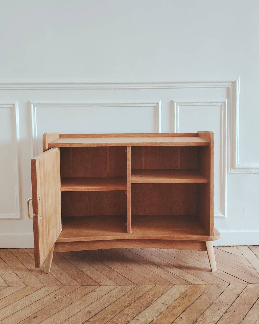 Renovated vintage buffet in Scandinavian style, 1960s.