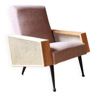 60s cane armchair