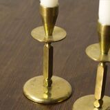 2x Mid century brass candle sticks, Kara Denmark