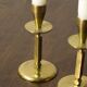 2x Mid century brass candle sticks, Kara Denmark
